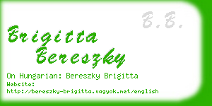 brigitta bereszky business card